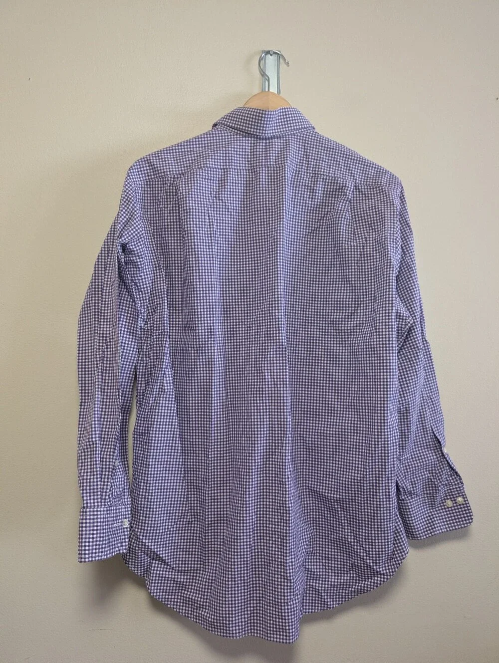 Polo Ralph Lauren Regent Classic Fit Purple Gingham Button Down Shirt 16/33